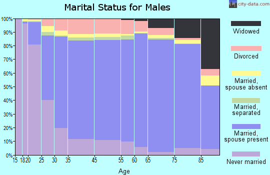 Morrill County marital status for males