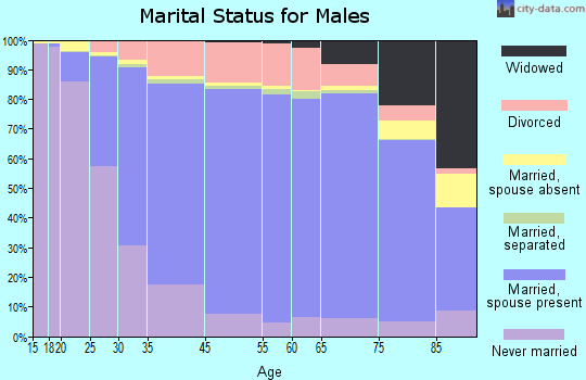 Union County marital status for males