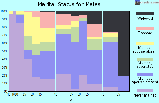 Laurel County marital status for males