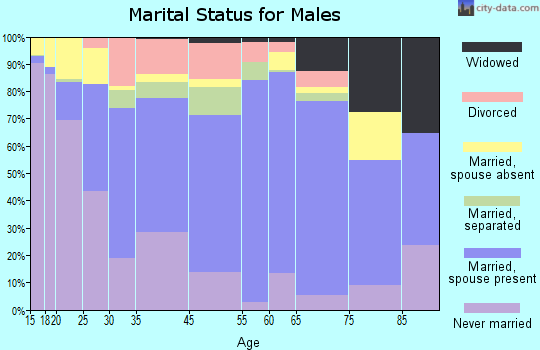 Oakland County marital status for males