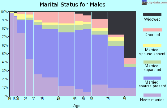 Nelson County marital status for males