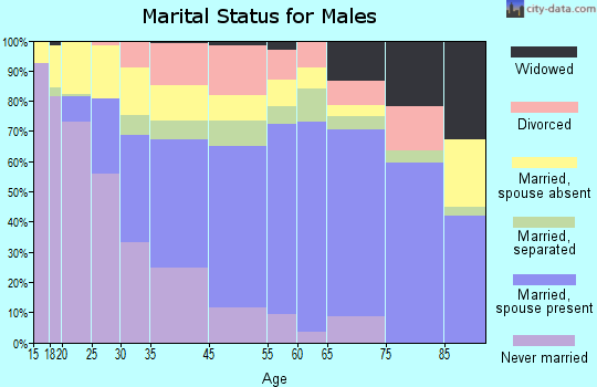 Redwood County marital status for males