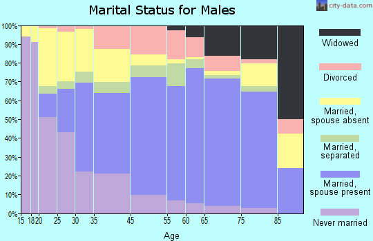 Nash County marital status for males