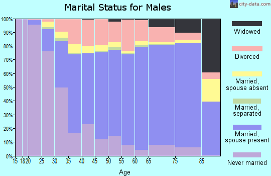 Grand Traverse County marital status for males