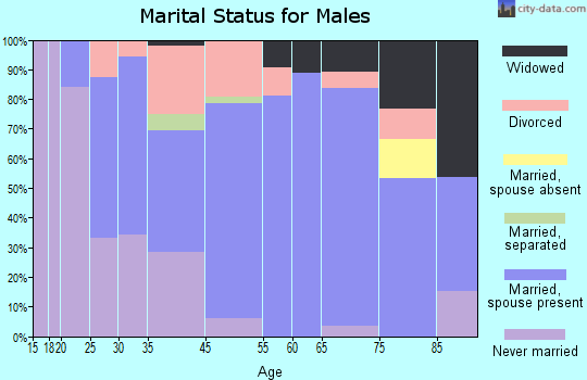 Northampton County marital status for males