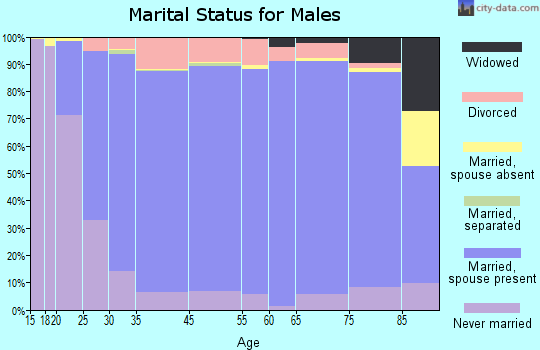 Obion County marital status for males