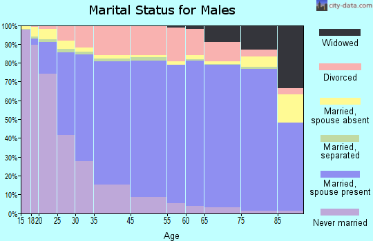 Putnam County marital status for males
