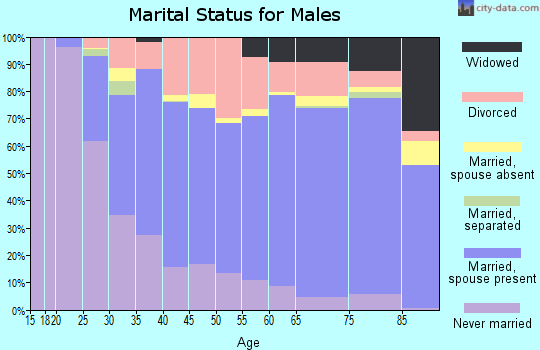 Des Moines County marital status for males