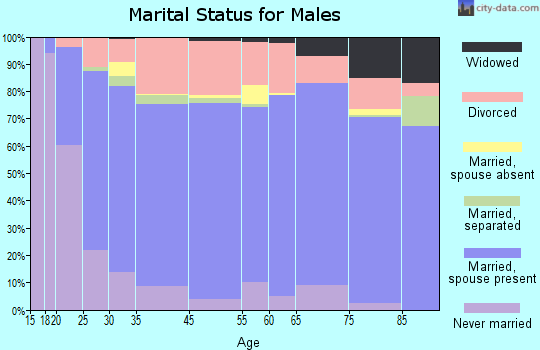 Habersham County marital status for males