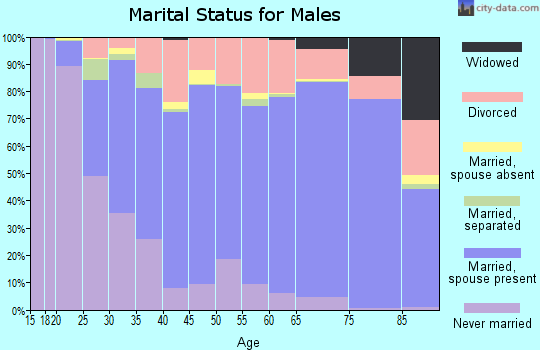Hubbard County marital status for males