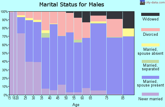 Itawamba County marital status for males