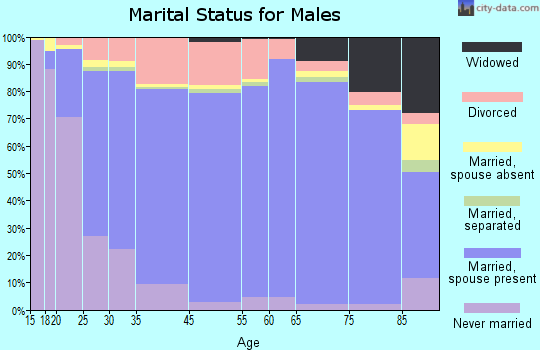 Putnam County marital status for males