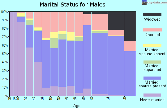 Hot Spring County marital status for males