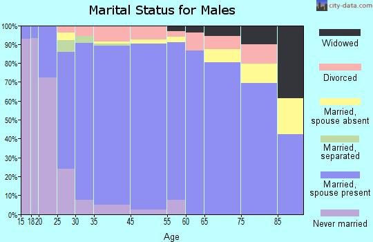 Erath County marital status for males