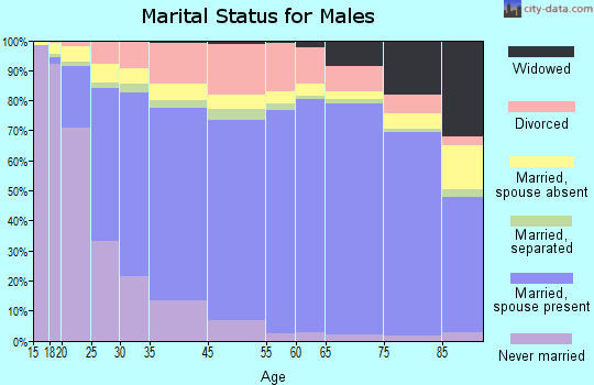 Red Willow County marital status for males