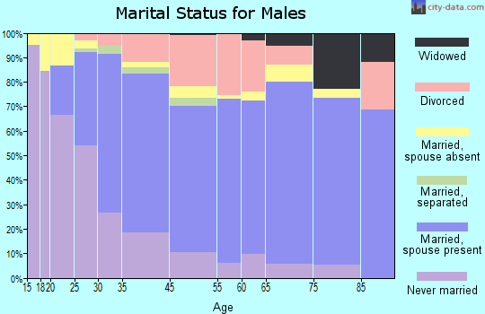 Scioto County marital status for males