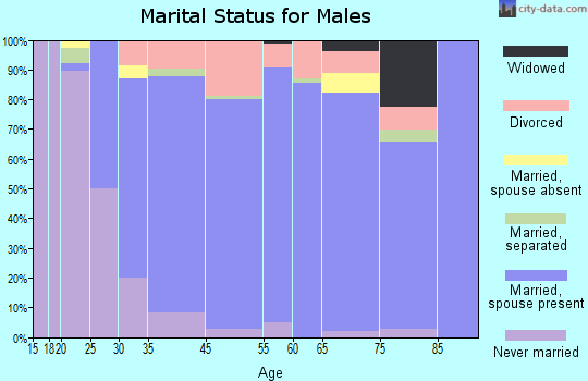 Banks County marital status for males
