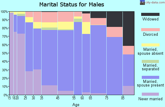 Palo Alto County marital status for males
