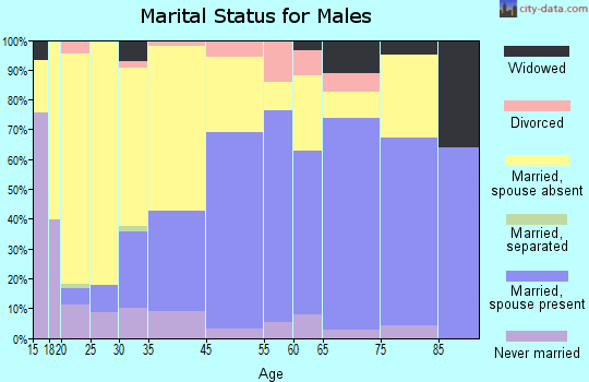 Nodaway County marital status for males