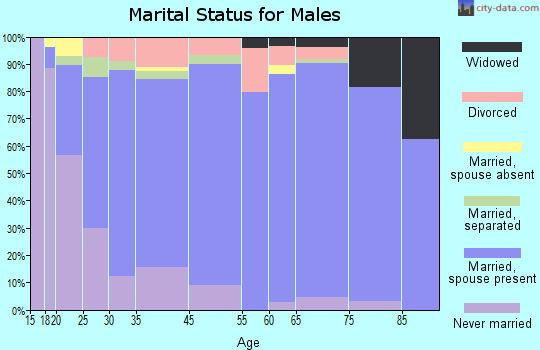 Pitt County marital status for males
