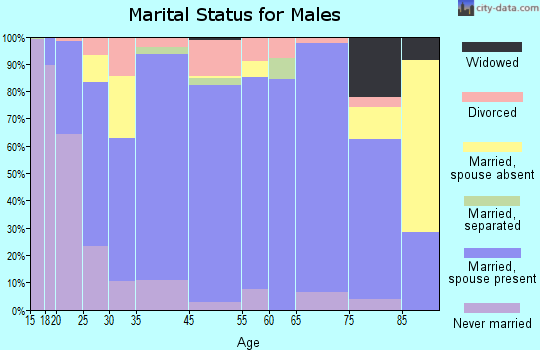 Fannin County marital status for males