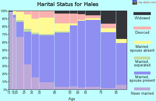 Starke County marital status for males