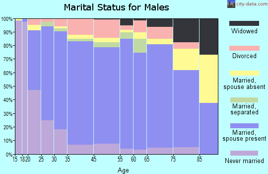 St. Joseph County marital status for males