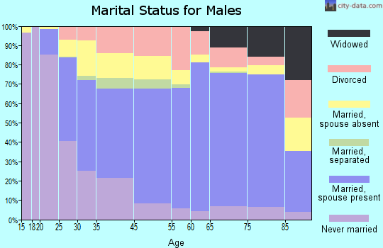 Rutherford County marital status for males