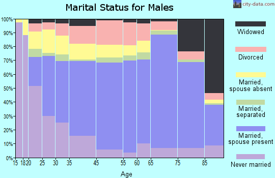 Kodiak Island Borough marital status for males