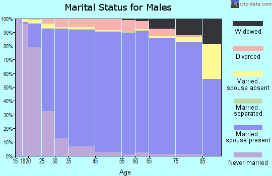 Benton County marital status for males