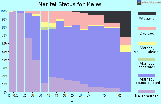 Dubuque County marital status for males