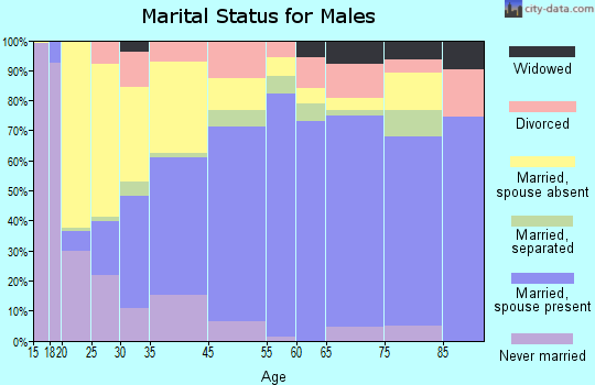 Fisher County marital status for males