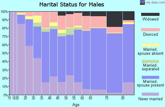 Valencia County marital status for males