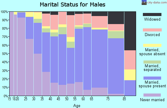 Duplin County marital status for males