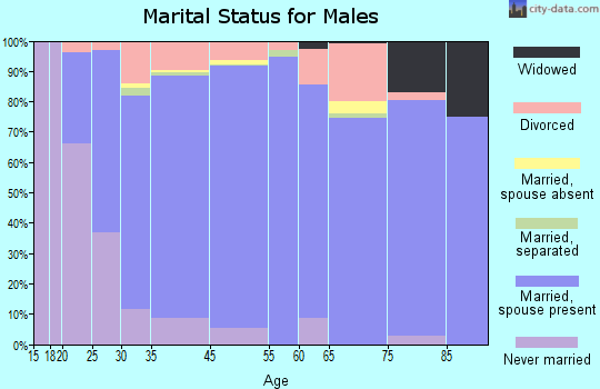 Reno County marital status for males