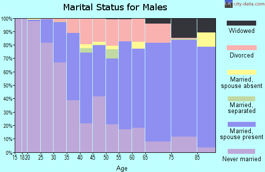 Benson County marital status for males