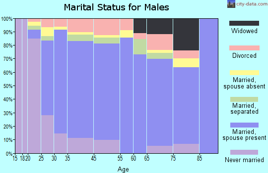 Tuscola County marital status for males