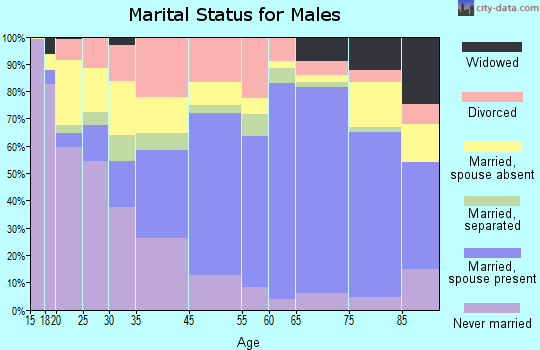 Scotts Bluff County marital status for males