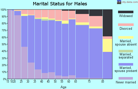 Pettis County marital status for males