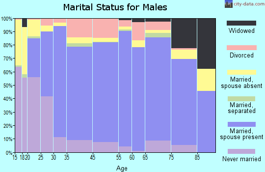 Seward County marital status for males