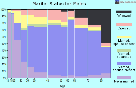 Union County marital status for males
