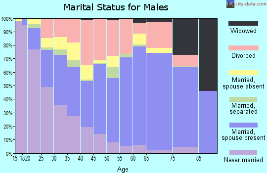 Atoka County marital status for males