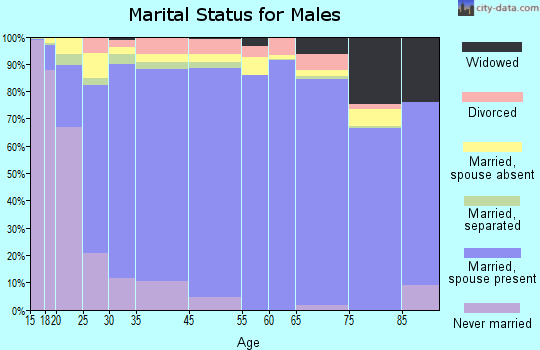 Van Wert County marital status for males