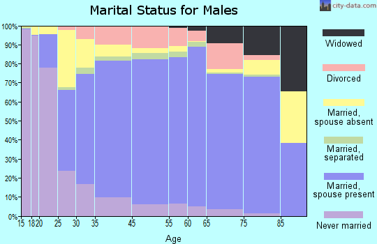 Frontier County marital status for males