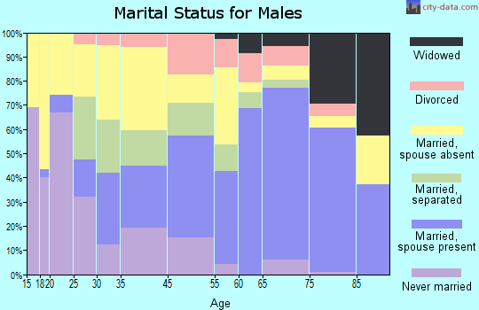 Vanderburgh County marital status for males