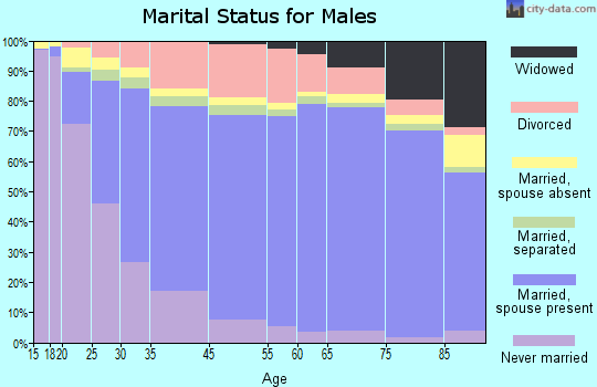 Vinton County marital status for males