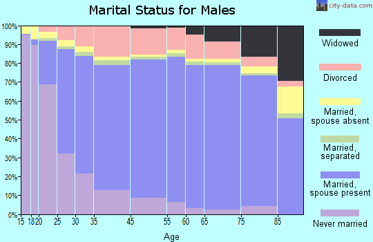 Churchill County marital status for males