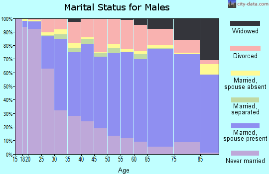 Spokane County marital status for males