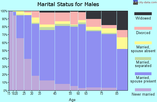 Galveston County marital status for males