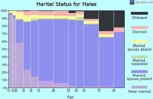 Wabash County marital status for males